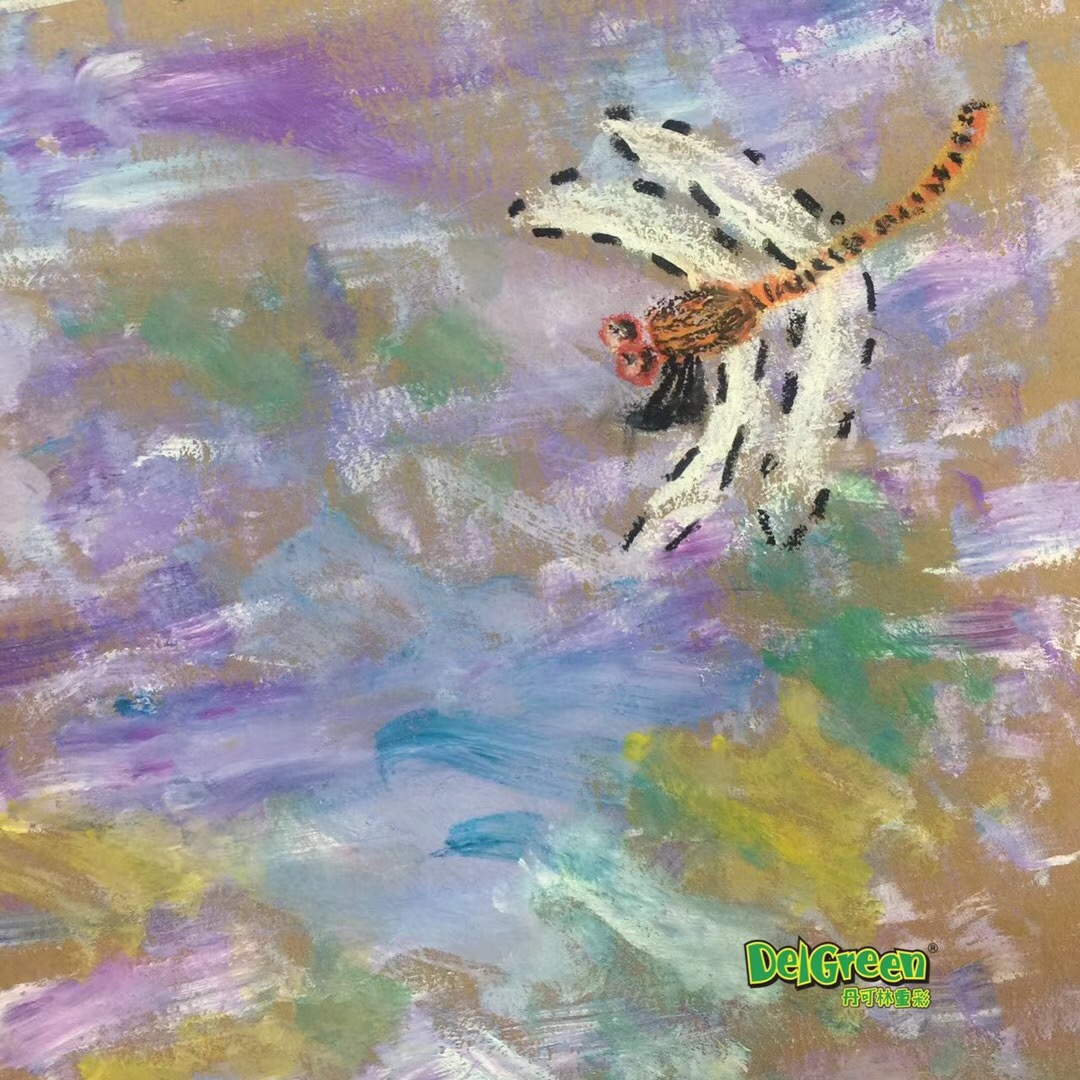 重彩油画棒作品分享——春天蜻蜓写生